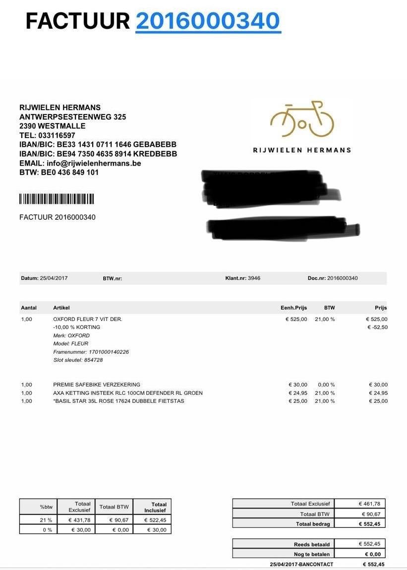 Fiets Oxford - Fleur, Tickets en Kaartjes, Kortingen en Cadeaubonnen