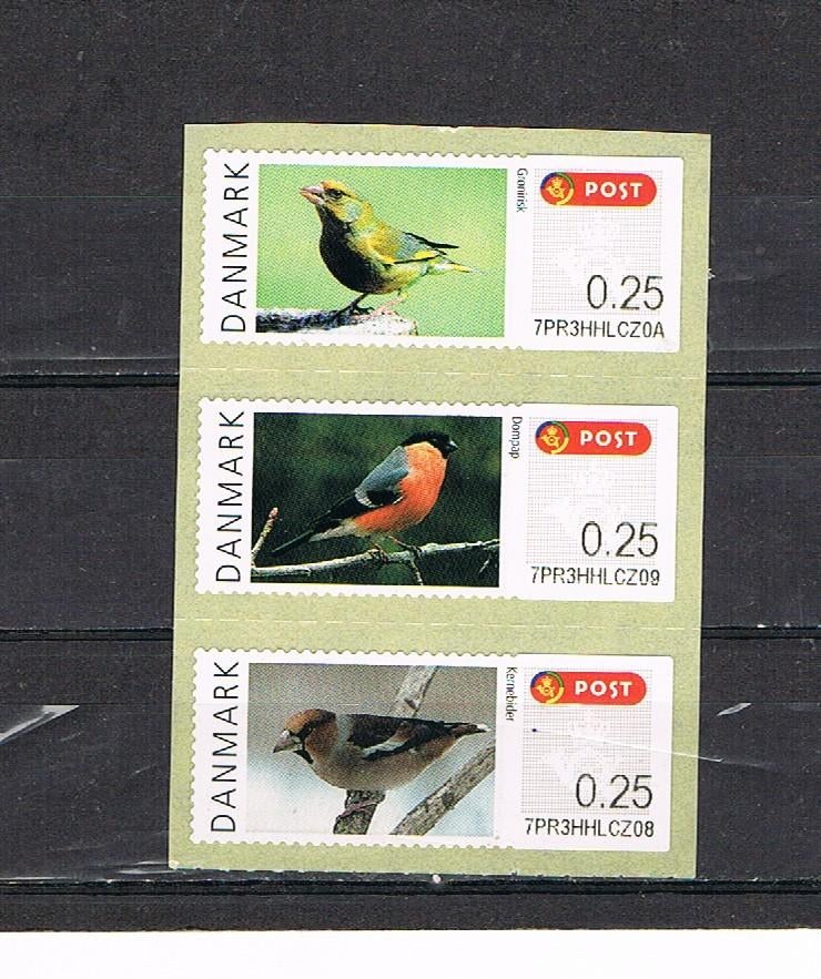 DENEMARKEN : VOGELS-SET ATM ZEGELS POSTFRIS, Ophalen of Verzenden, Dier of Natuur