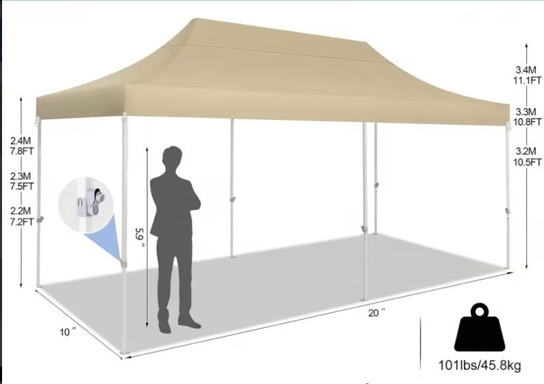 easy-up tent 6x3meter, nieuw in doos, Tuin en Terras, Ophalen, Opvouwbaar, Partytent, Minder dan 4 meter