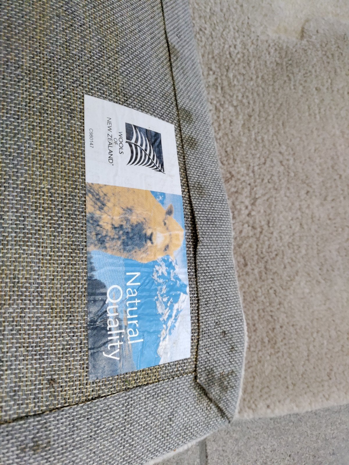 tapis en laine, Enlèvement, Beige