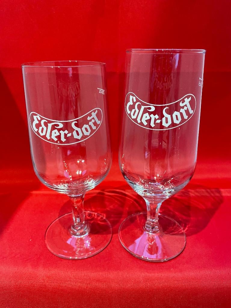 bierglazen Edler-dort 25cl Mena, Verzamelen, Ophalen of Verzenden, Gebruikt, Bierglas