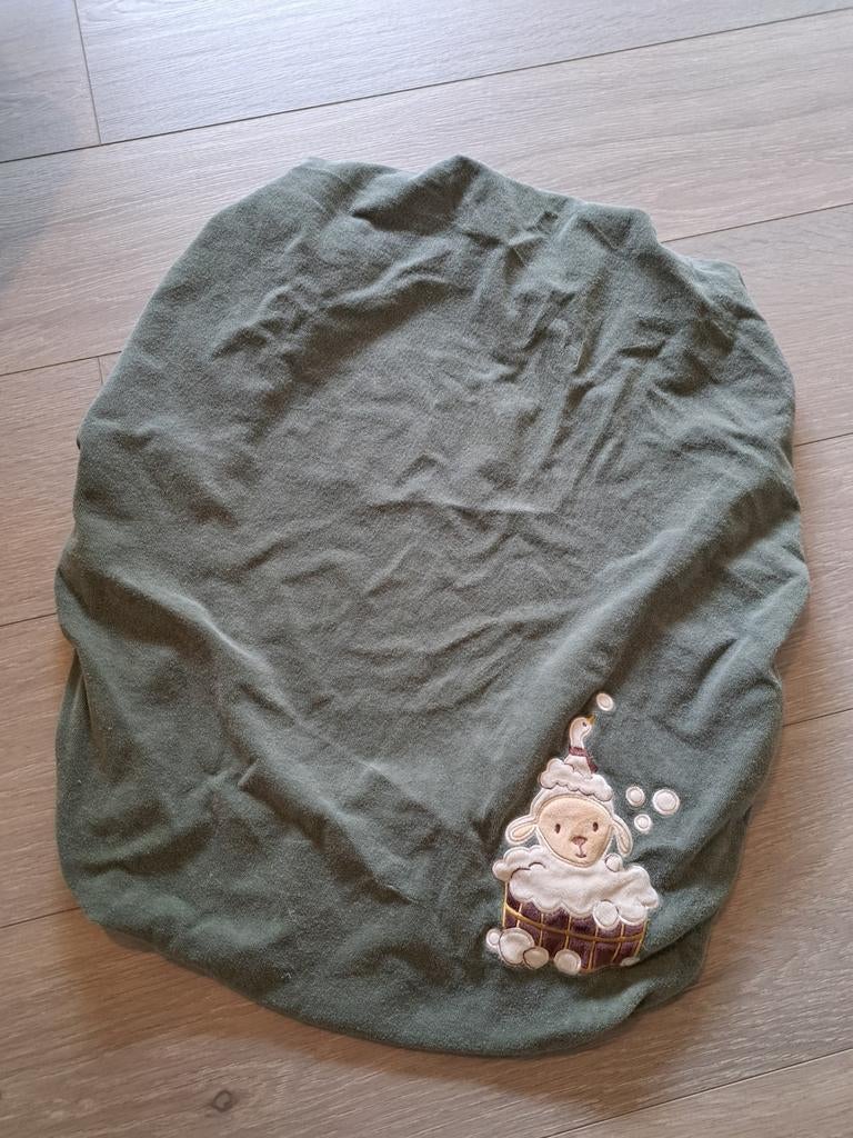 Hoes voor verzorgingskussen blauw met schaapje, Ophalen of Verzenden, Zo goed als nieuw, Aankleedkussen