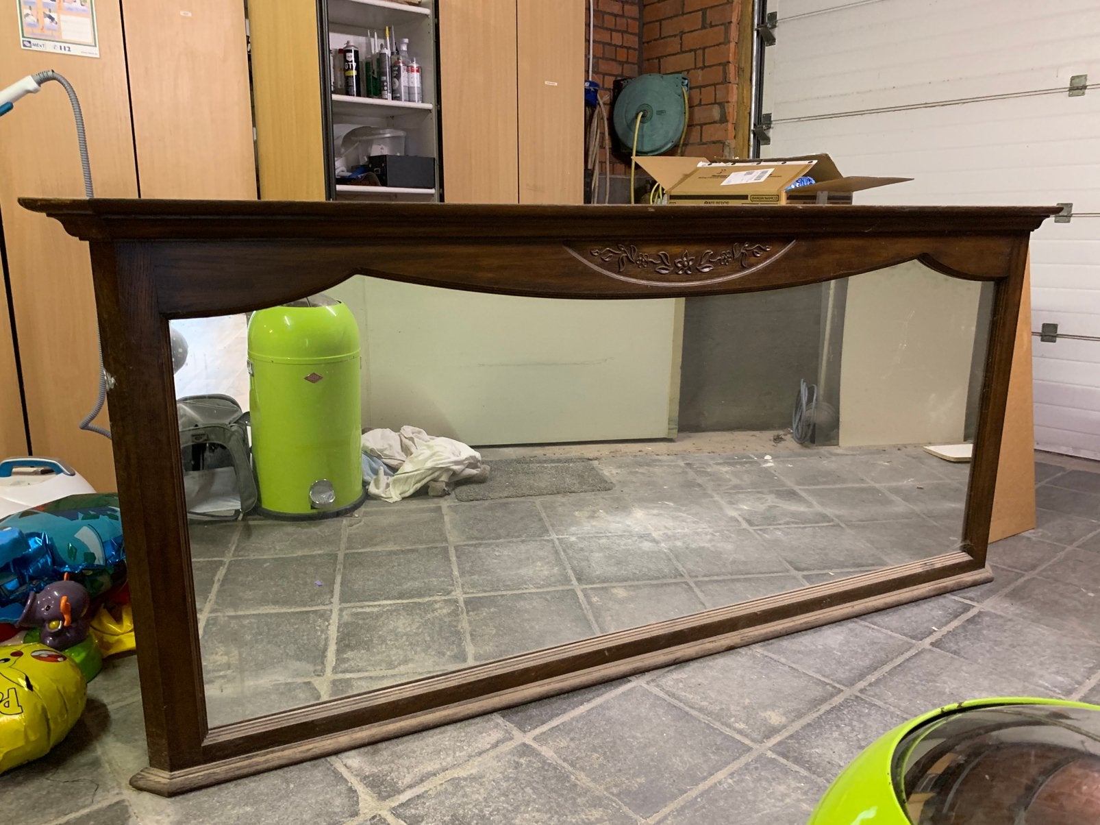 Spiegel van op een dressoir kast, Huis en Inrichting, Ophalen, 100 tot 150 cm, 125 cm of meer, Zo goed als nieuw