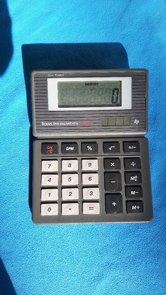 Vintage Texas Instruments TI-510 rekenmachine, Ophalen, Gebruikt