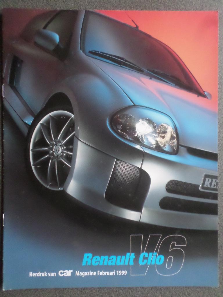 Renault Clio V6 Herduk Car magazine 1999 Brochure, Ophalen of Verzenden, Renault
