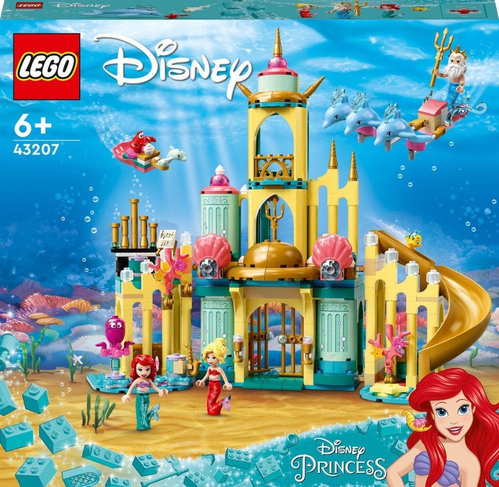 LEGO Disney 43207 Kleine Zeemeermin Ariëls Onderwaterpaleis, Kinderen en Baby's, Lego, Nieuw, Ophalen of Verzenden, Compleet