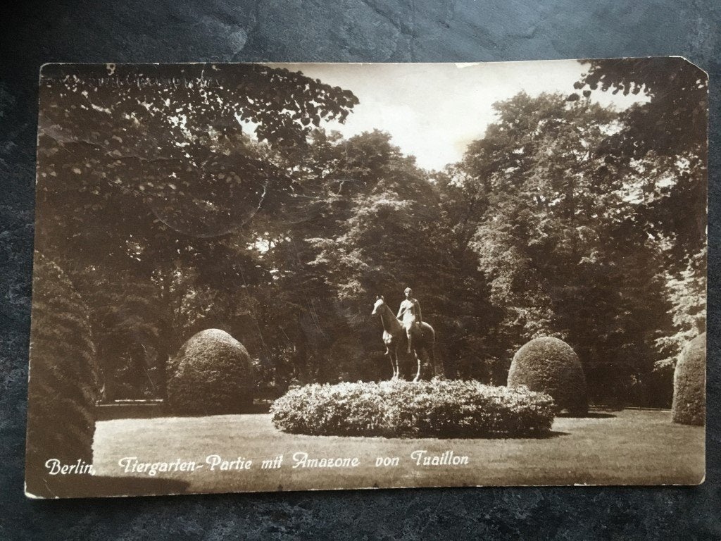 carte postale Berlin - Tiergarten -Amazone - Tuaillon, Collections, Cartes postales | Étranger, Enlèvement ou Envoi, Allemagne
