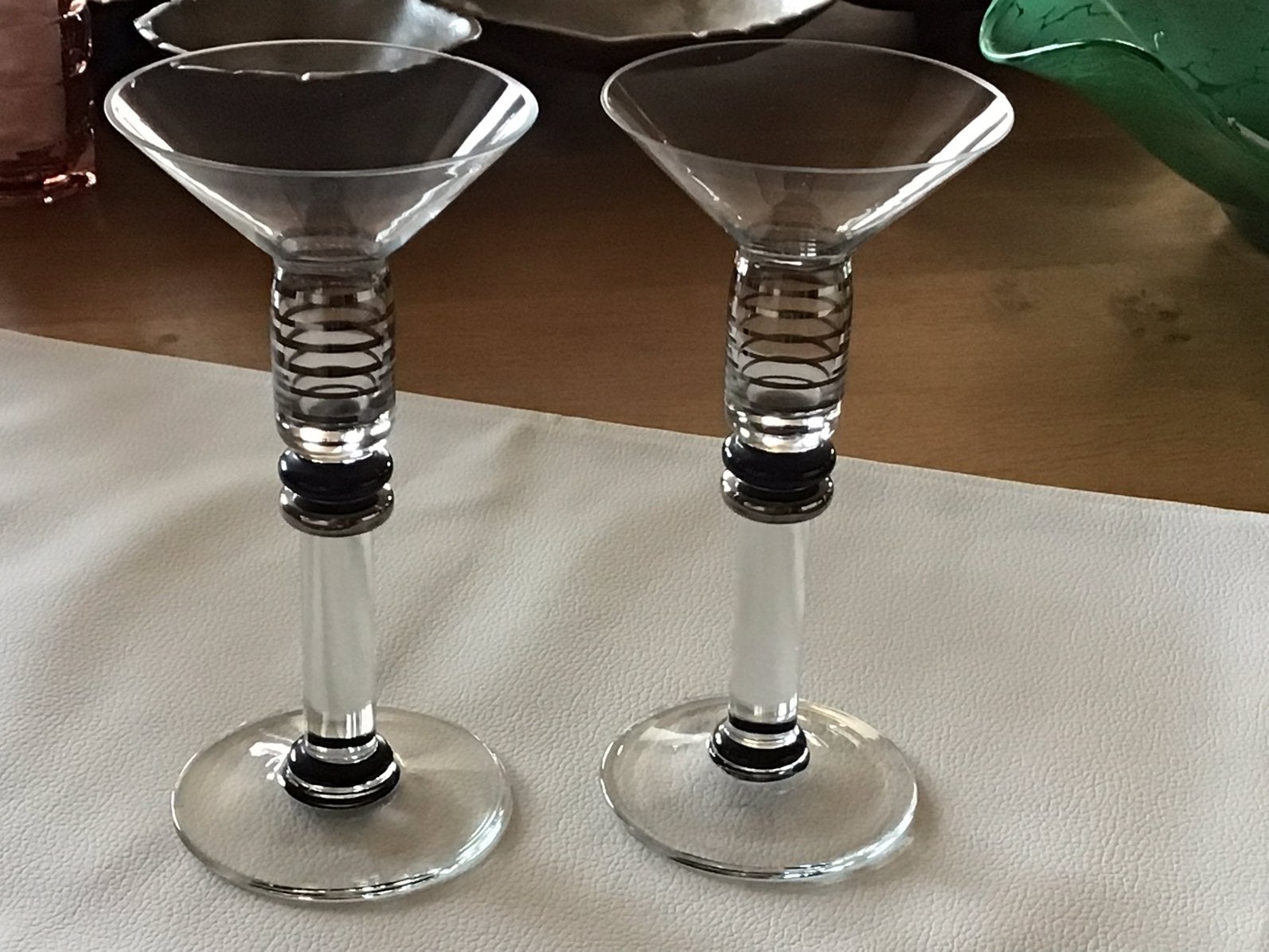 Scandinavische glazen kandelaars ( Lindshammar Glasbruk), Ophalen, Zo goed als nieuw