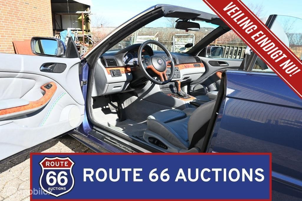 BMW Alpina B3 3.3 Cabrio | 2002 | Route 66 Auctions, Autos, Alpina, Achat, Entreprise, Boîte manuelle, Autre carrosserie