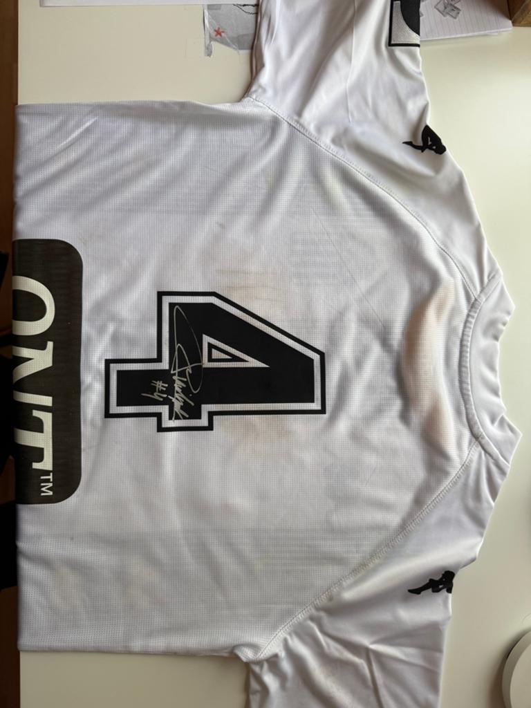 Maillot Charleroi - Porté et signé pae Van Cleemput, Ophalen of Verzenden, Zo goed als nieuw