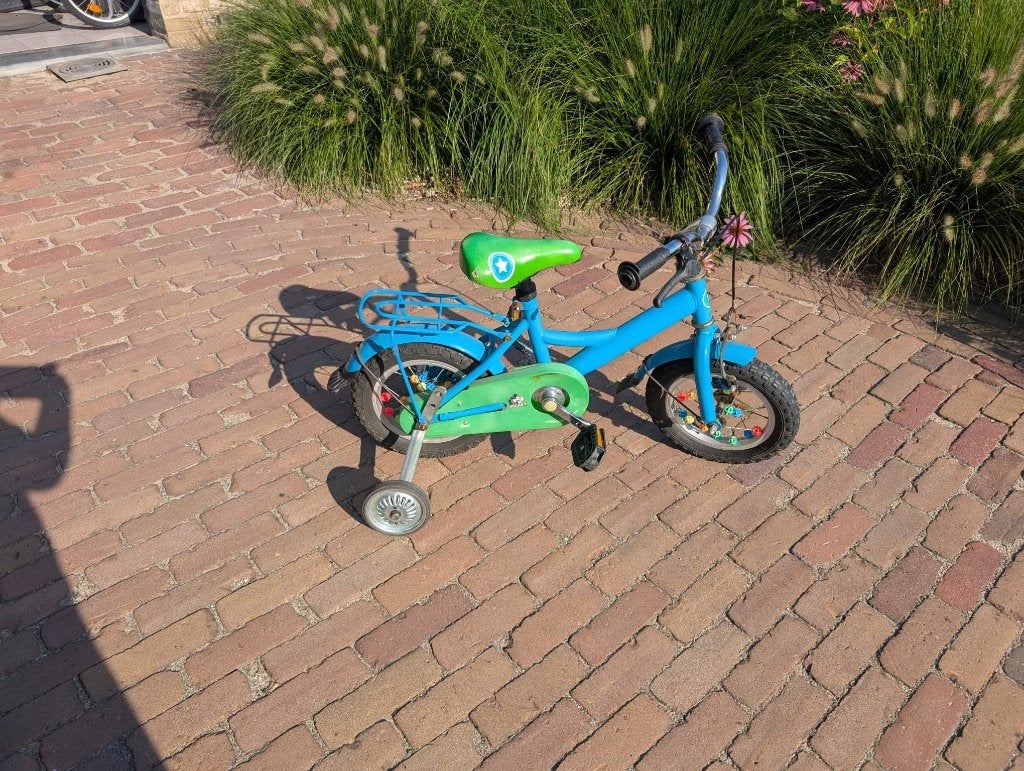 Kinderfiets maat 12 inch, Fietsen en Brommers, Ophalen, Gebruikt, Minder dan 16 inch, Zijwieltjes