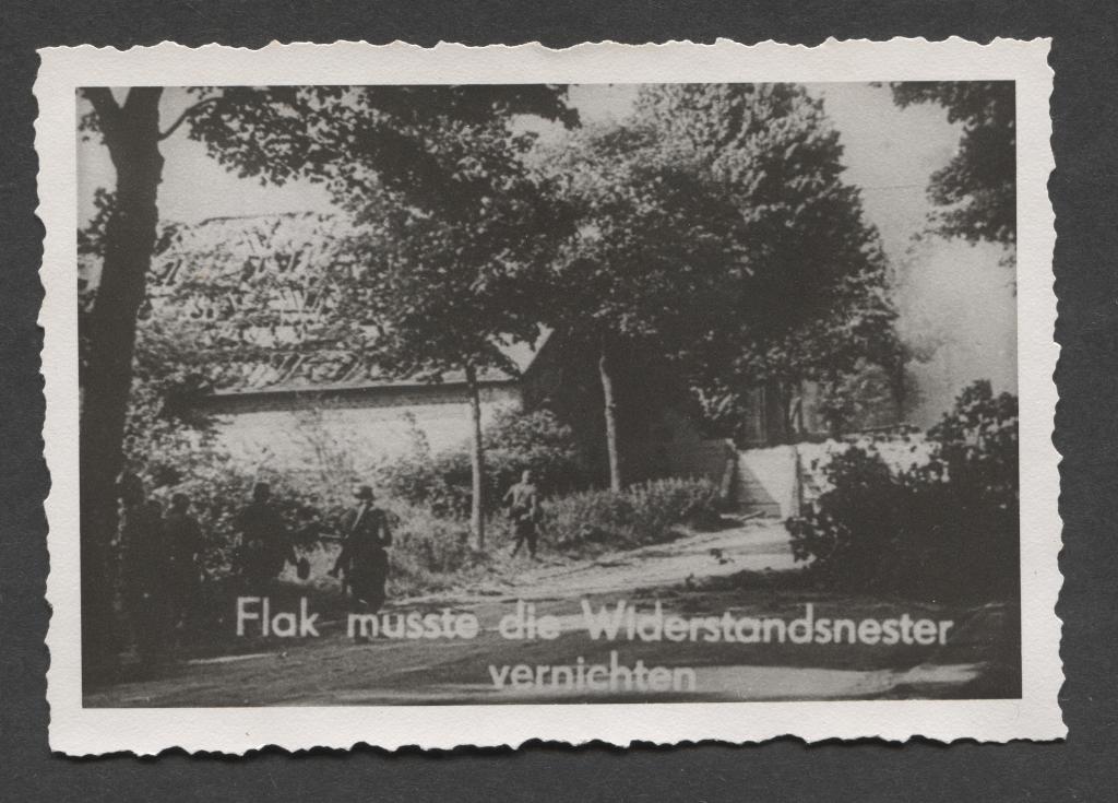 WOII foto : FLAK musste die Widerstandsnester vernichten., Collections, Envoi, Armée de terre, Photo ou Poster