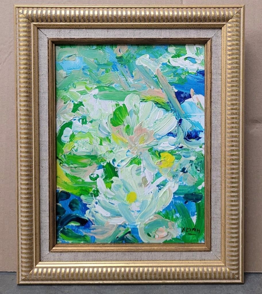 XTIAN, bloemen, Antiquités & Art, Art | Peinture | Classique, Enlèvement ou Envoi