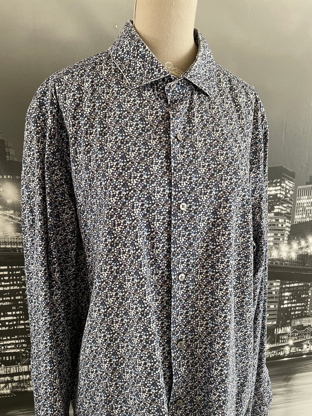 McGregor Distinction heren hemd Tailored Fit - XXL, Kleding | Heren, Overhemden, Verzenden, Zo goed als nieuw, Blauw, MC GREGOR