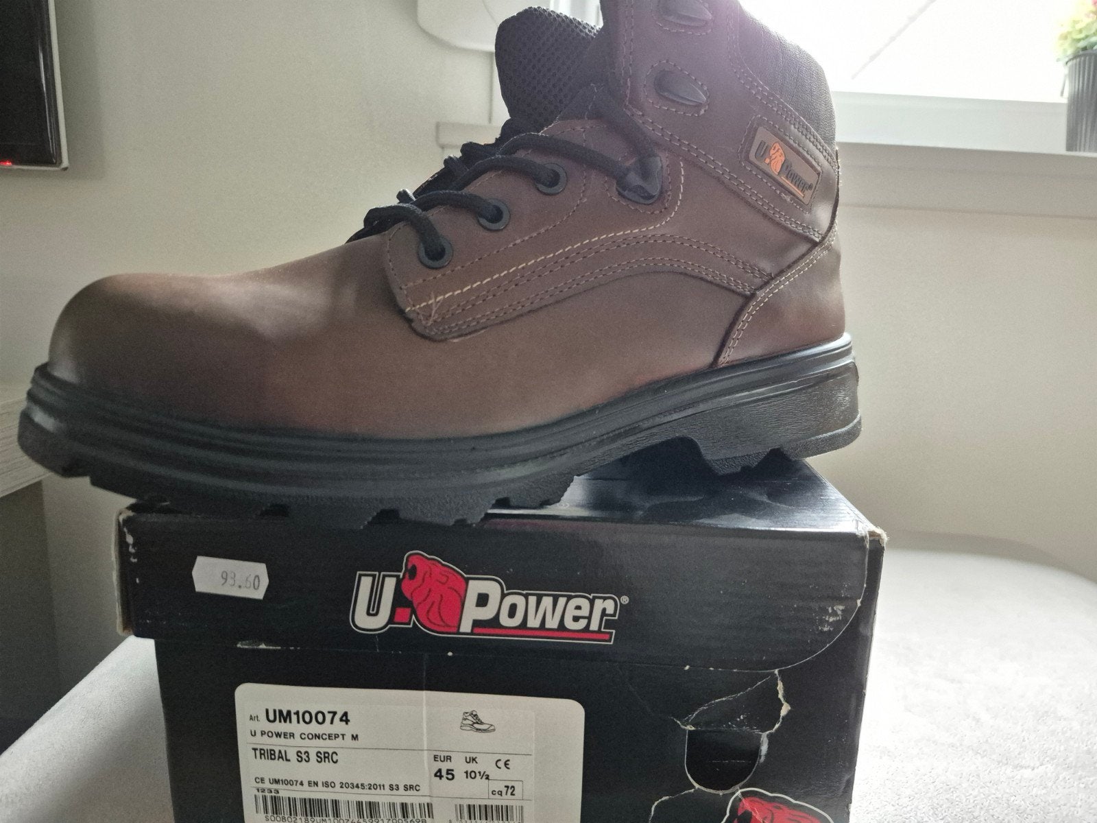 U-power tribal S3 SRL veiligheidsschoen (nieuw) maat 45, Enlèvement ou Envoi