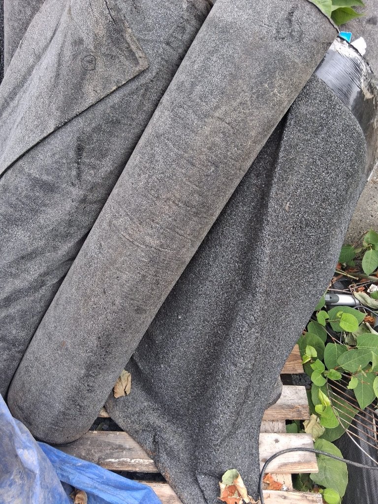 bitumen dakrollen / dakleer, Ophalen, Overige materialen, Gebruikt, Zwart