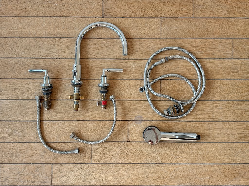Dornbracht Tara Classic (premium) 4-gats badmengkraan!, Ophalen, Zo goed als nieuw, Chroom, Kraan