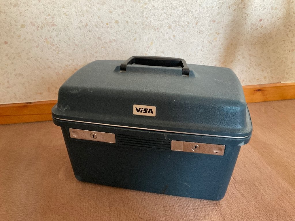 Vanity Case Delsey Visa des Années 90, Enlèvement, Utilisé, Bleu, Rigide
