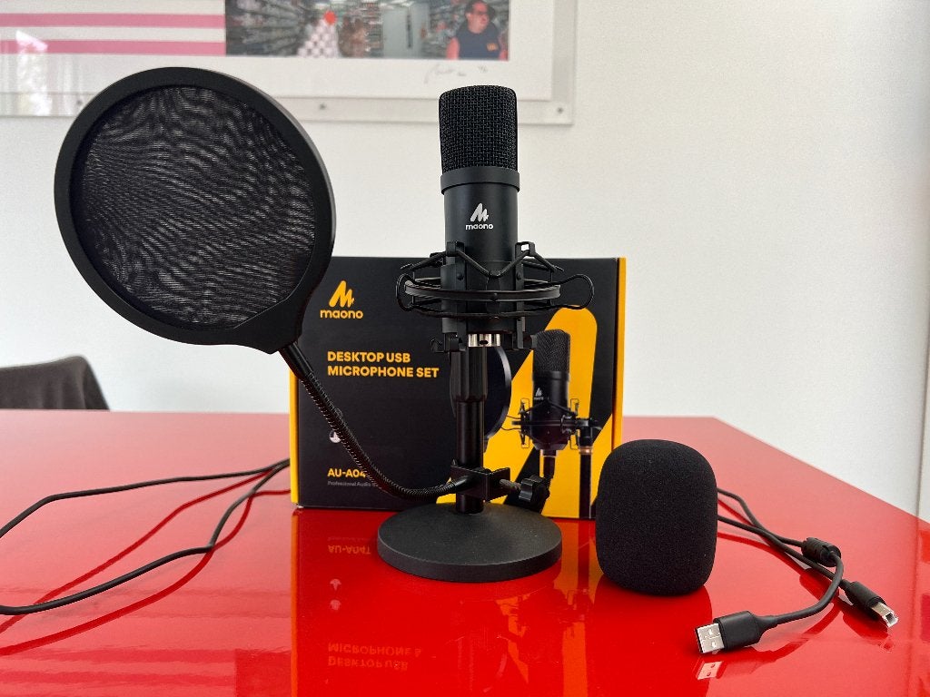Kit microphone (USB) pour desktop Maono AU-A04T. état parf., Enlèvement ou Envoi, Comme neuf, Autres types