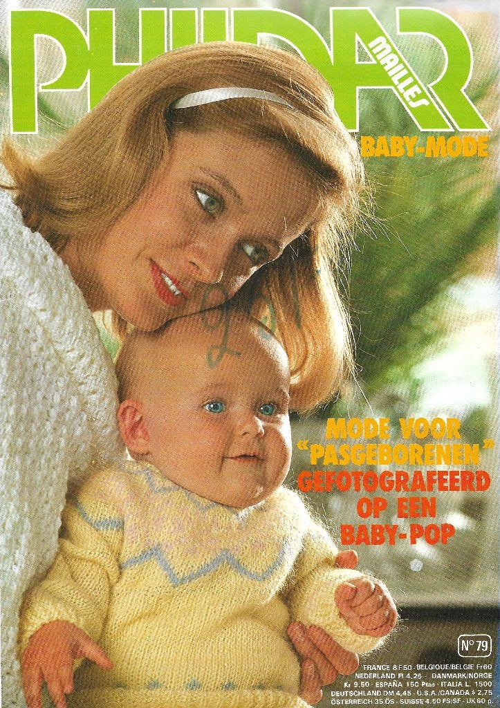 Breiboek : Phildar - Nr. 79 - "Mode voor "Pasgeborenen"., Hobby en Vrije tijd, Breien en Haken, Zo goed als nieuw, Breien, Patroon of Boek