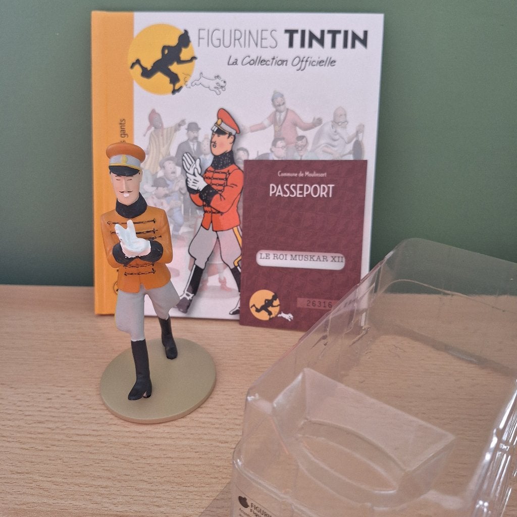 Figurine de Muskar+livre+certificat - Tintin, Collections, Enlèvement ou Envoi, Tintin, Neuf