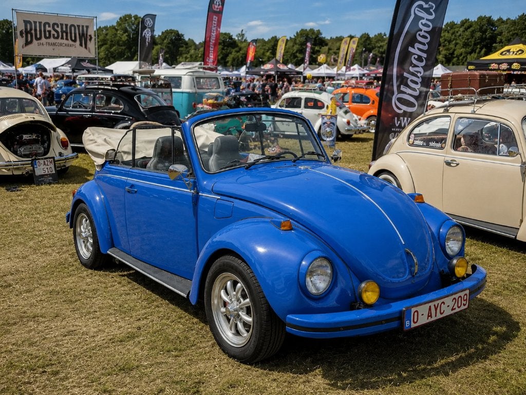 vw coccinelle 1302s de 1971 cabrio, Autos, Cabriolet, Bleu, 2 portes, Particulier