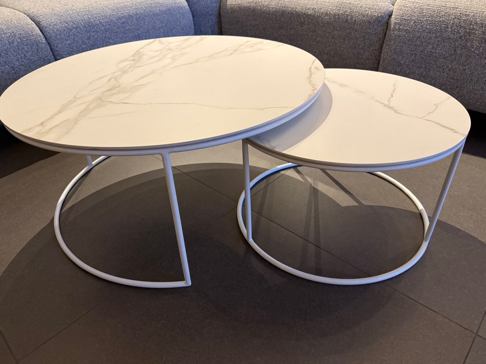 Salontafel set beide met volkeramisch blad Juntoo, Ophalen, Zo goed als nieuw