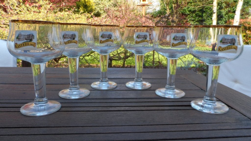 6 verres Kasteel Beer, Enlèvement, Neuf, Verre à bière