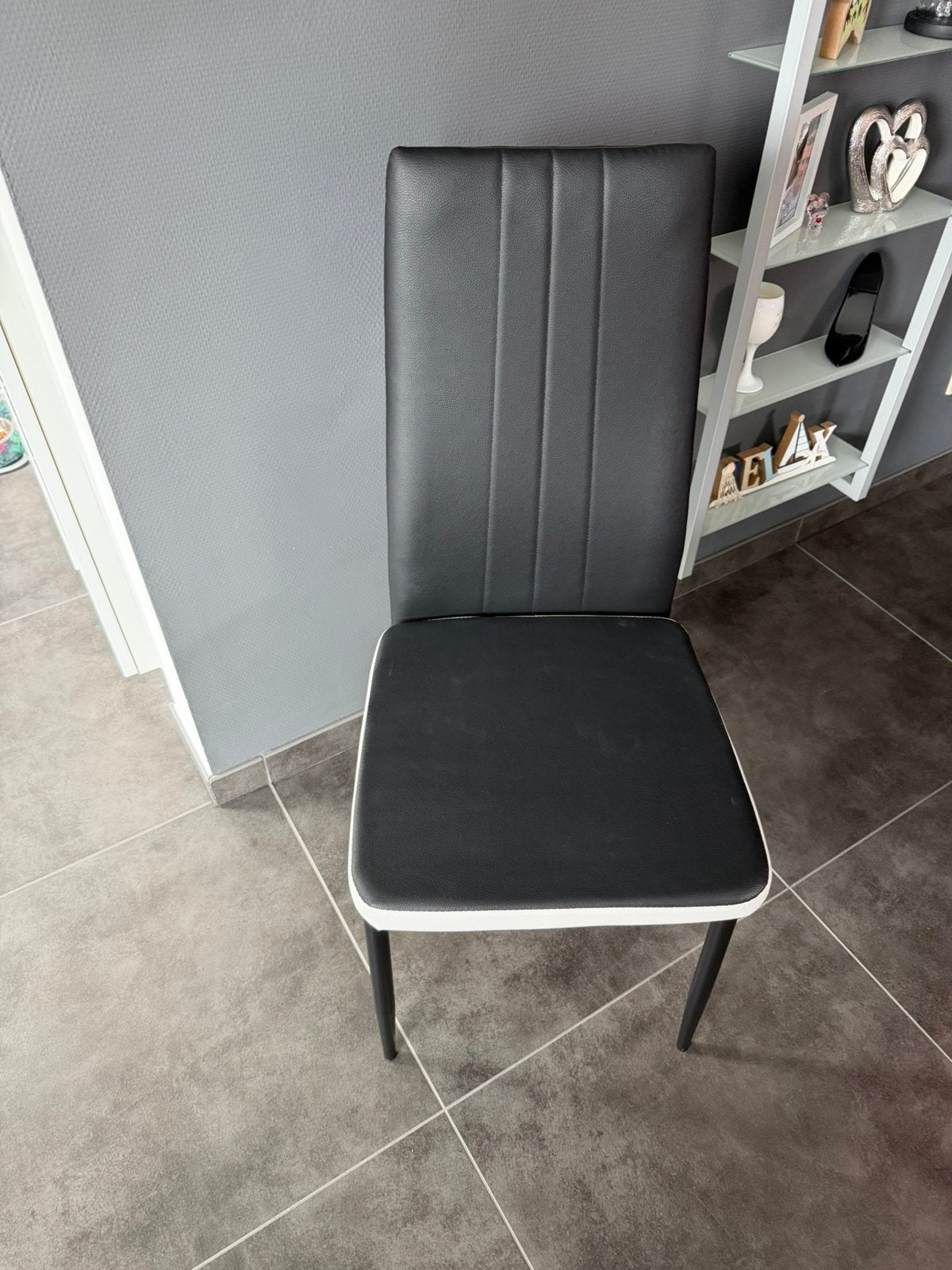 6 nieuwe zwart/wit stoelen, Huis en Inrichting, Stoelen, Ophalen, Overige materialen, Zwart, Nieuw