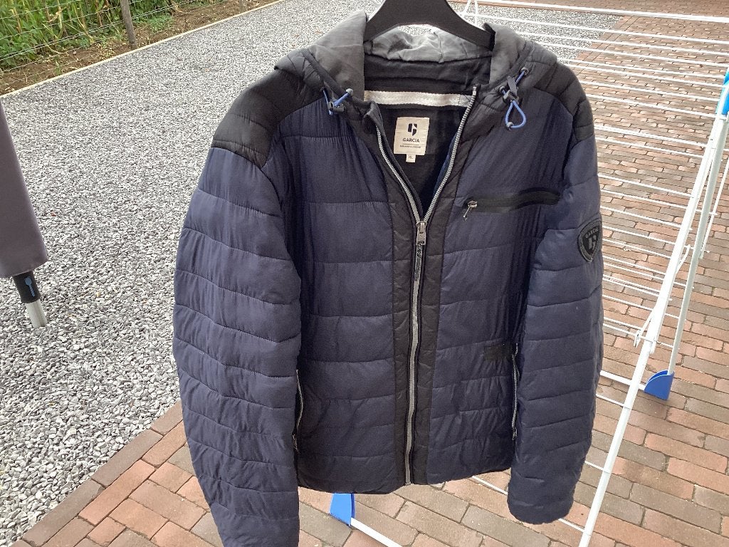 García xl. mooie jas met kap zgan, Kleding | Dames, Jassen | Winter, Blauw, Maat 46/48 (XL) of groter, Ophalen of Verzenden, Zo goed als nieuw