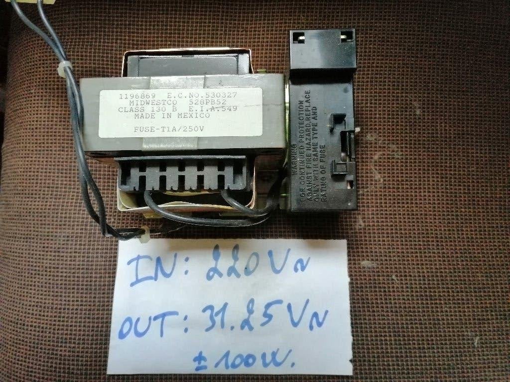 220 volt transformator => 31,25 volt 100 watt, Ophalen of Verzenden, Nieuw