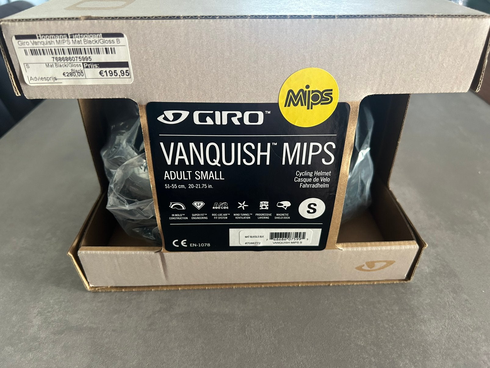 Giro Vanquish Mips helm maat S 51-55cm, Fietsen en Brommers, Ophalen, Zo goed als nieuw, S