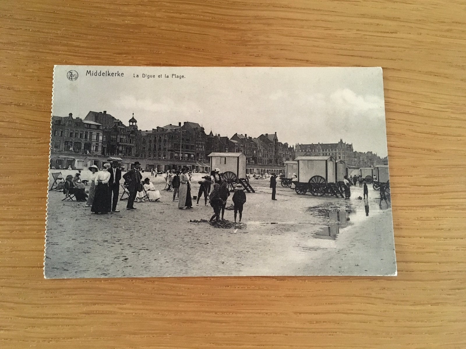 Oude postkaart Middelkerke La Digue et la Plage, Verzenden, Gelopen
