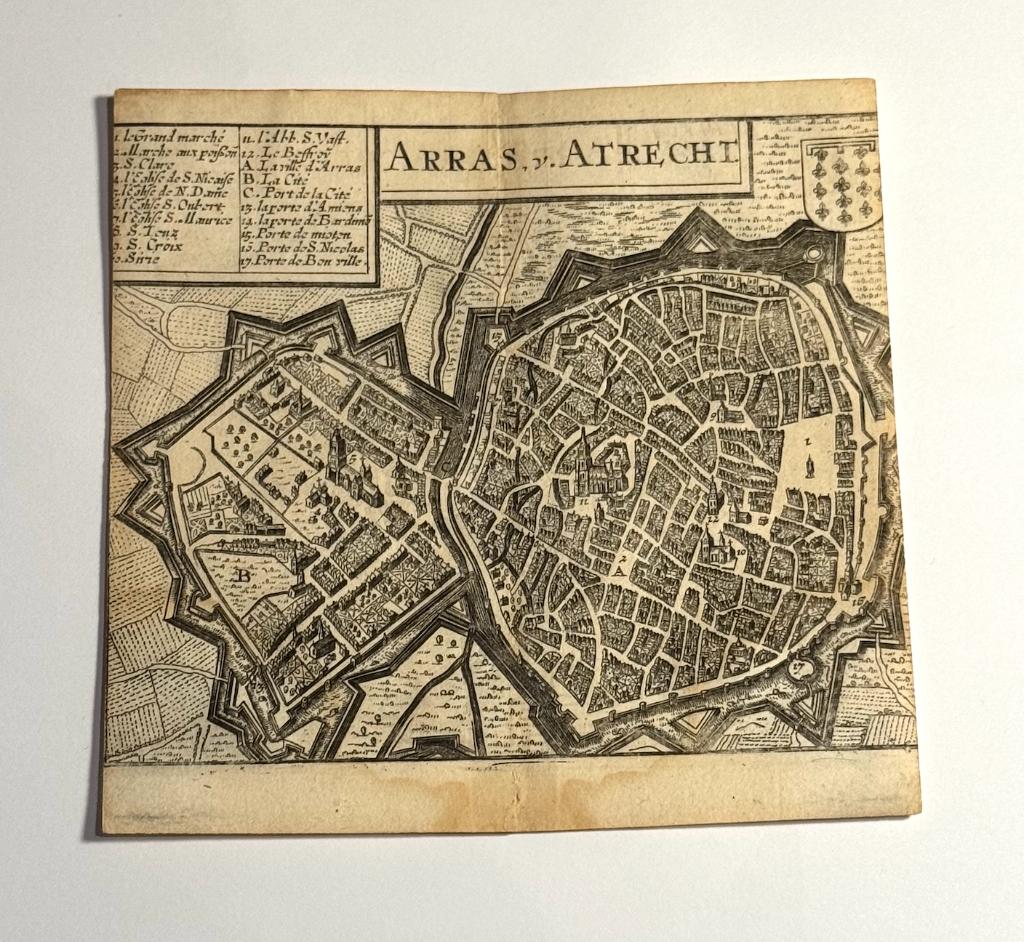Carte Arras Arrecht Guicciardini XVIIe siècle, Enlèvement ou Envoi, Cartographie, 1600 - 1699, Gravure