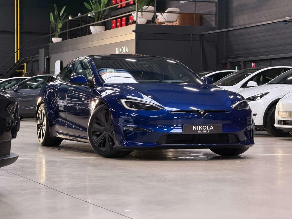 Tesla Model S PLAID - FACELIFT - 1.020 HP- FULL SELF DRIVING, Auto's, Gebruikt, Zwart, 637 km, Adaptive Cruise Control