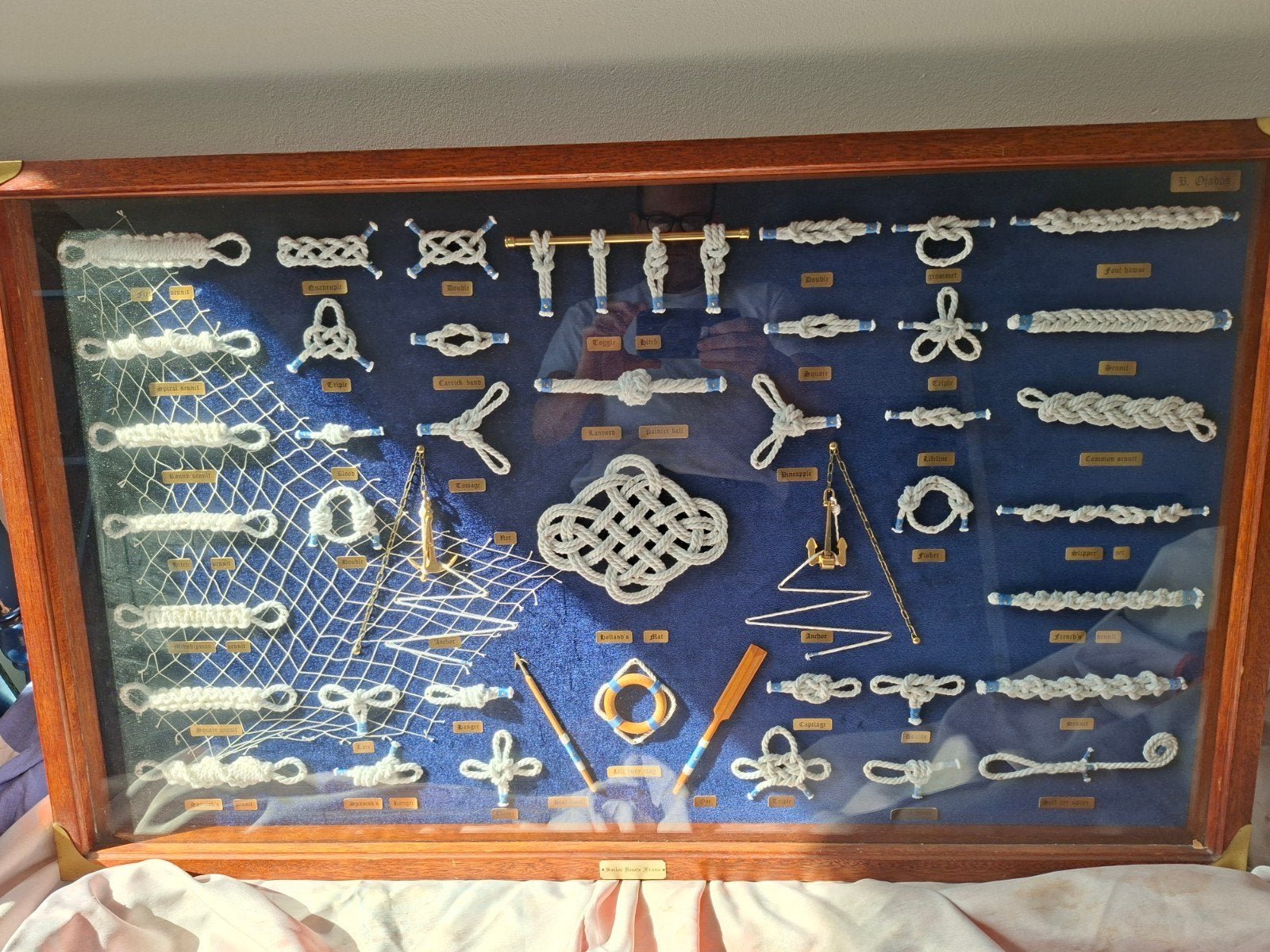 Kader met zeemansknopen, Verzamelen, Scheepvaart, Ophalen