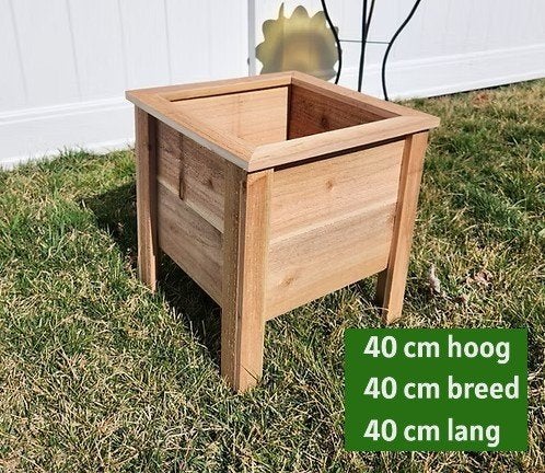 Houten plantenbak – handgemaakt (geïmpregneerd grenenhout), Minder dan 60 cm, Vierkant, Nieuw, Ophalen of Verzenden
