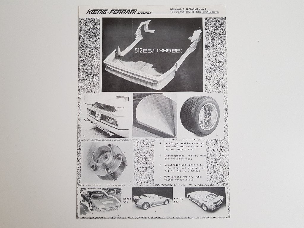 Koenig-Ferrari Specials - Ferrari 365 BB / 512 BB / 512 BBi, Livres, Autos | Brochures & Magazines, Enlèvement ou Envoi, Ferrari