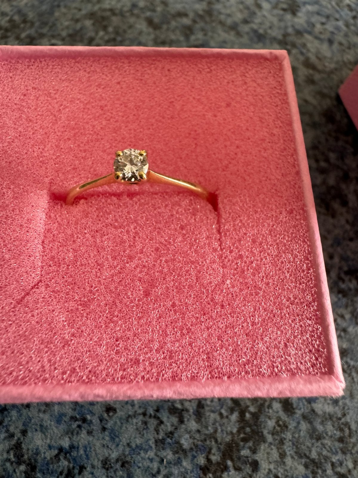 Gouden ring 18 K diamant, Bijoux, Sacs & Beauté, Enlèvement, Comme neuf, Or