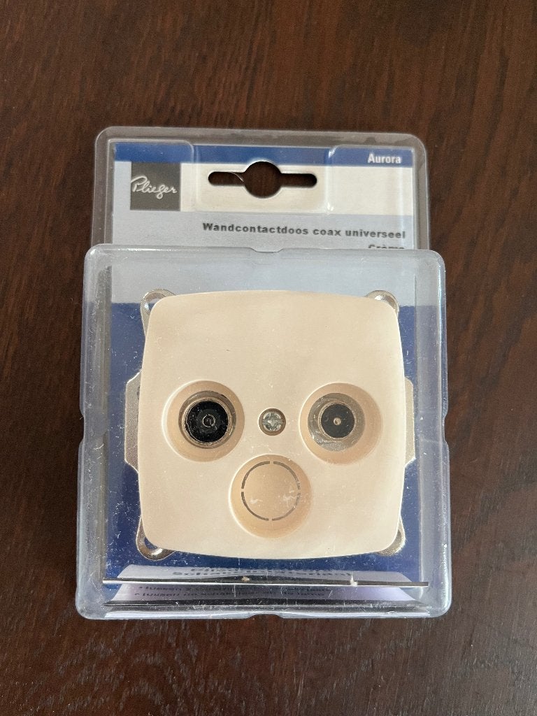 10 stuks Wandcontactdoos COAX “Plieger”, Ophalen of Verzenden, Nieuw, Overige kabels