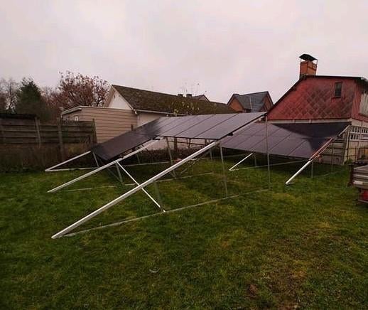 Zonnepanelen ALU frame voor minstens 21 panelen, Ophalen, Zo goed als nieuw, Overige typen, 200 wattpiek of meer
