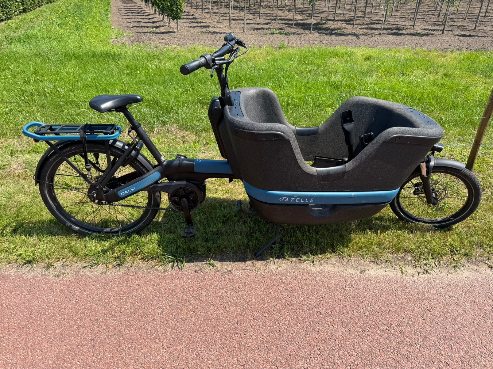 Gazelle Makki Load bakfiets, Ophalen, 4 kinderen of meer, Elektrisch, Zo goed als nieuw