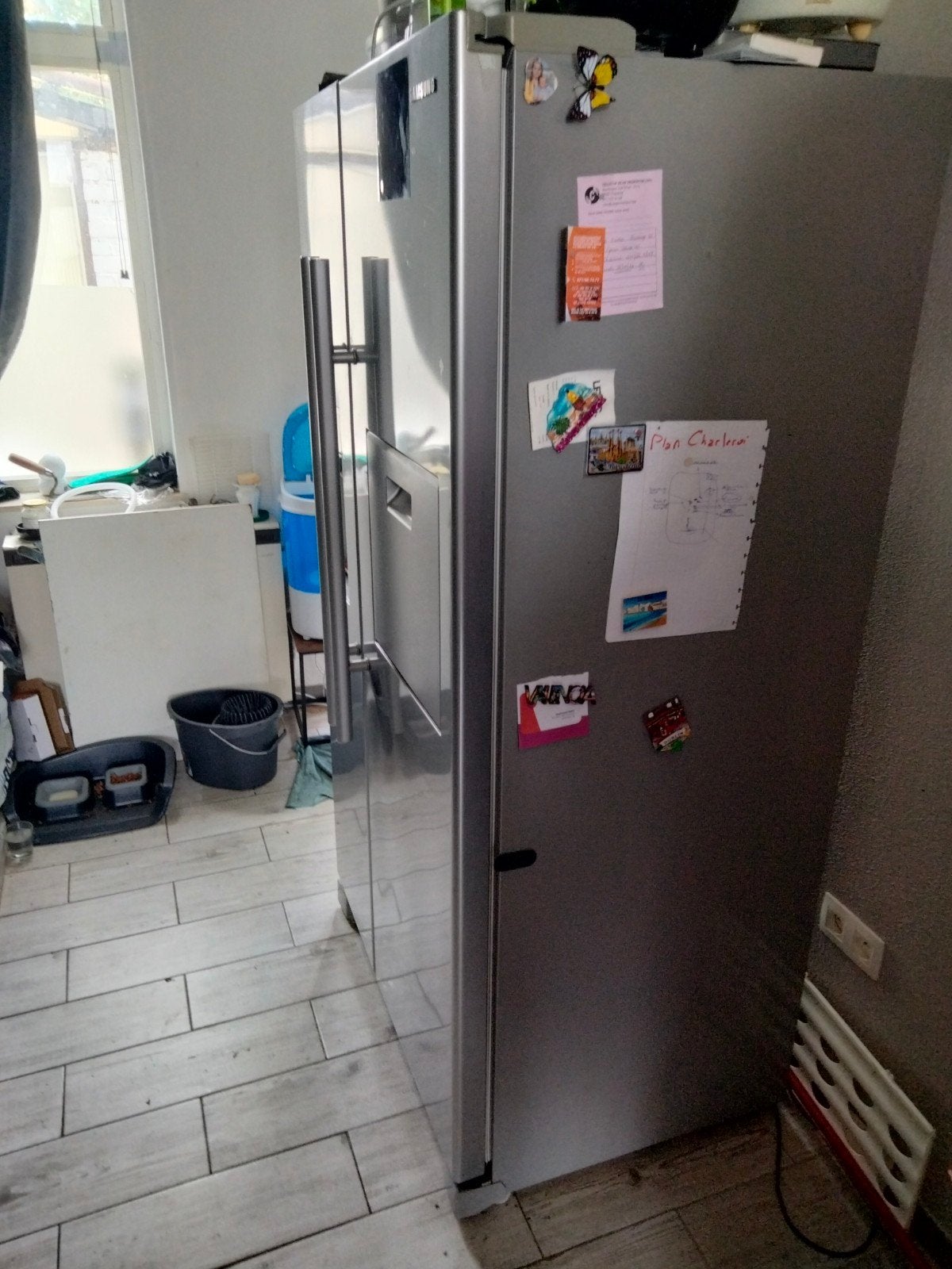 frigo américain, Enlèvement ou Envoi, Comme neuf, Gris Samsung