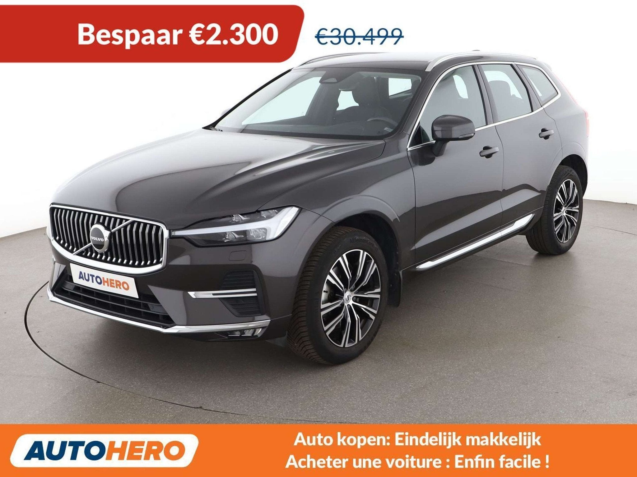 Volvo XC60 2.0 B4 Mild-Hybrid Inscription 2WD (automatique), Autos, Cuir, Argent ou Gris, Euro 6, Autres carburants