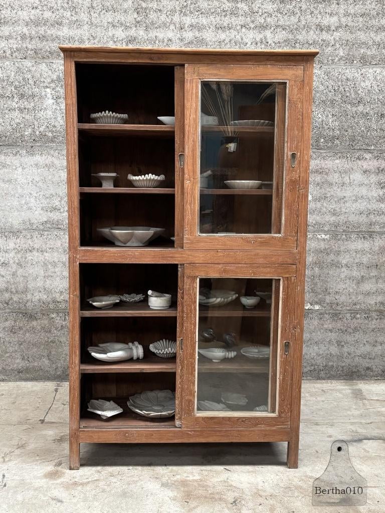 Zeldzame hoge schoolkast uit de jaren 20 karaktervol elegant, Antiek en Kunst, Ophalen