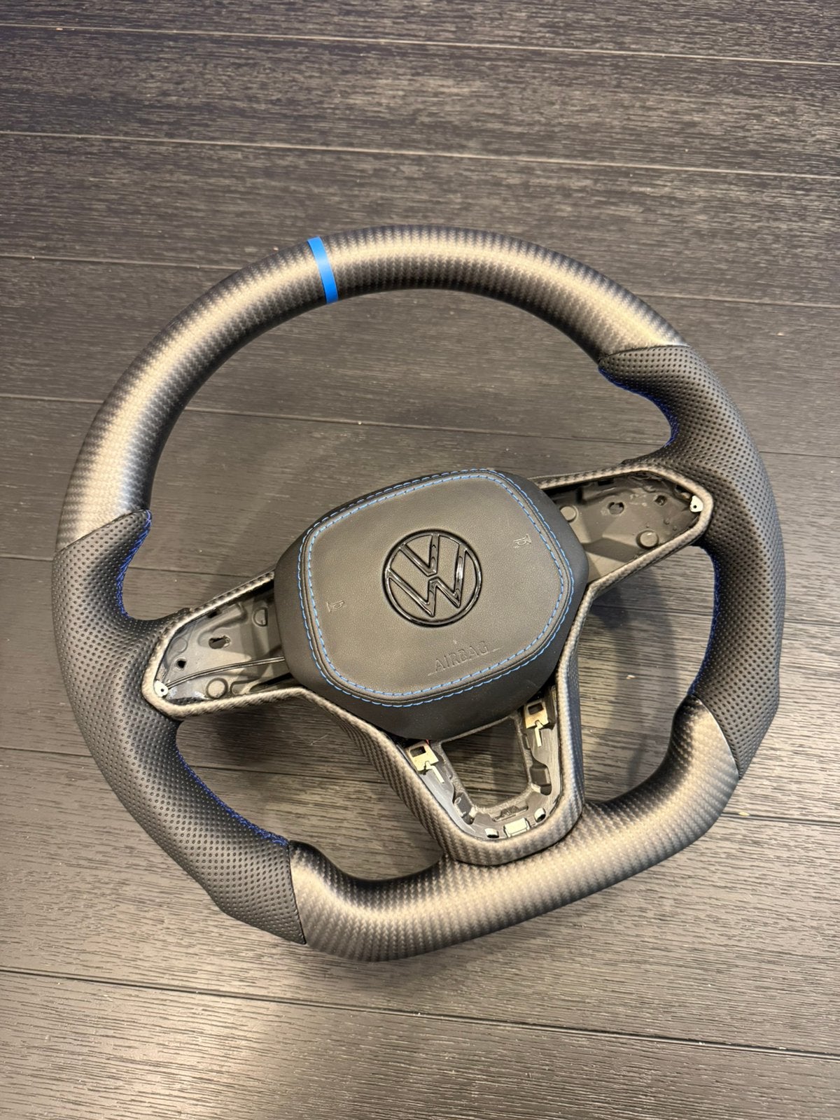 VW Golf 8 R Carbon Sportstuur – Leder – Blauw, Ophalen, Volkswagen