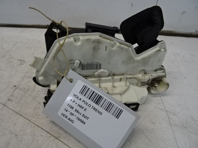 SERRURE DE PORTE AVANT GAUCHE Polo V (6R) (5K1837015E), Utilisé, Avant, Volkswagen