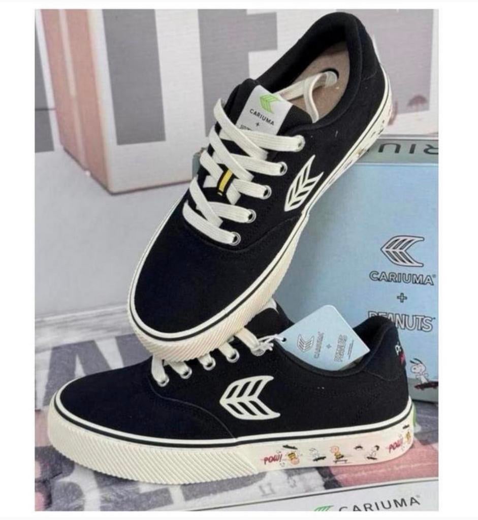 Cariuma peanuts pro SNOOPY Skate black suede canvas ivory 39, Zwart, Nieuw, Ophalen of Verzenden, Sneakers