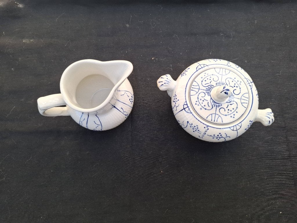 Boch Copenhague la Louvière : Ensemble sucrier et pot à lait, Antiquités & Art, Enlèvement ou Envoi