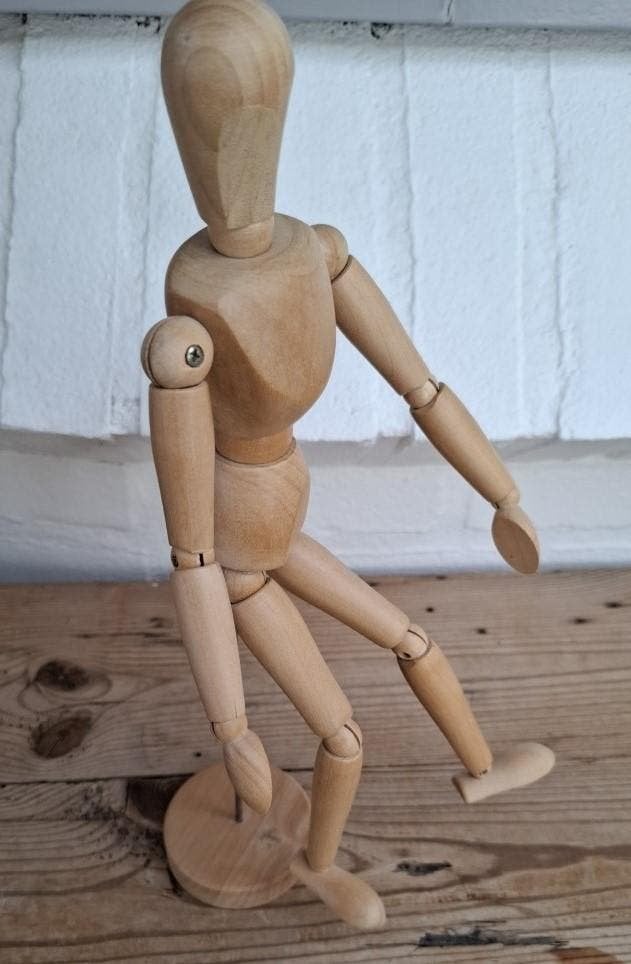 Houten tekenpop / ledenpop, Gebruikt, -, -, Overige typen
